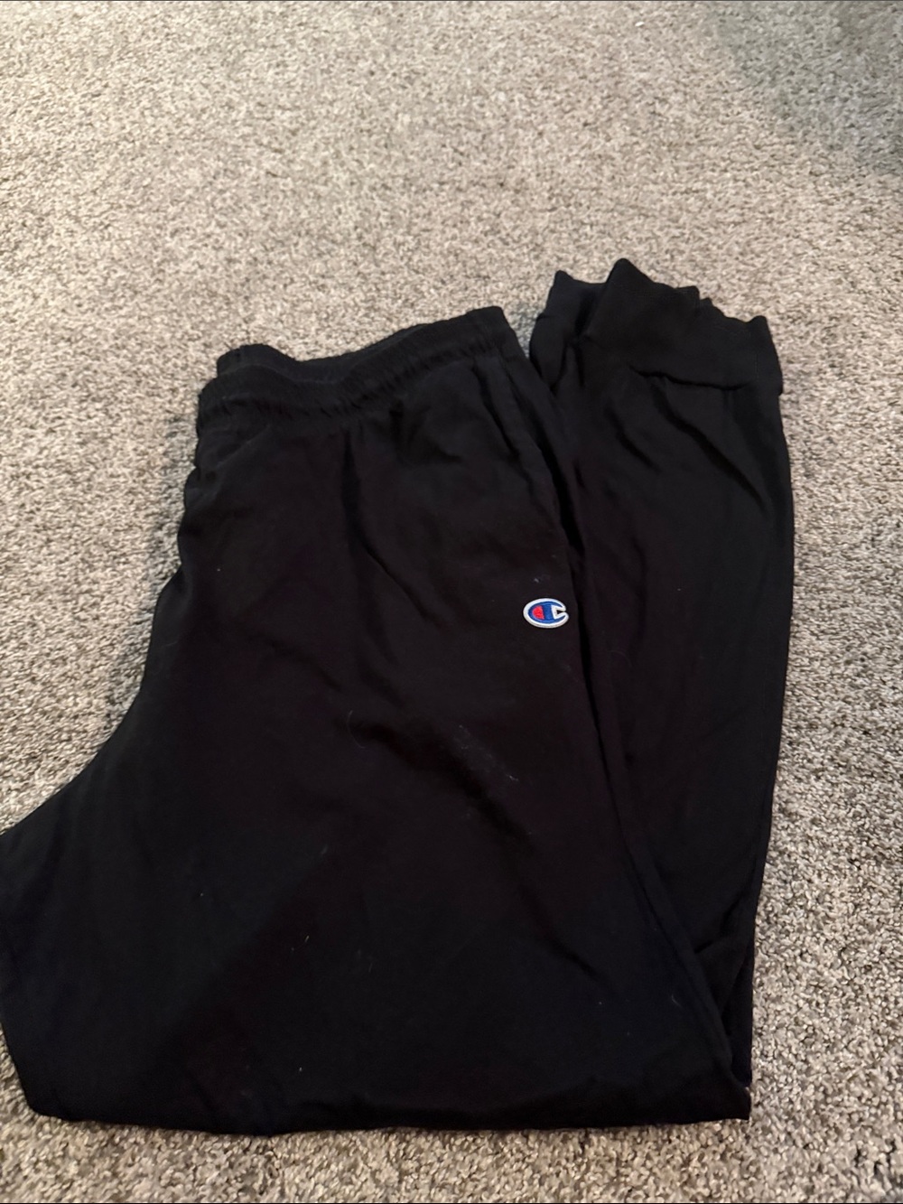Champion men’s Black Sweatpants with Small Logo
